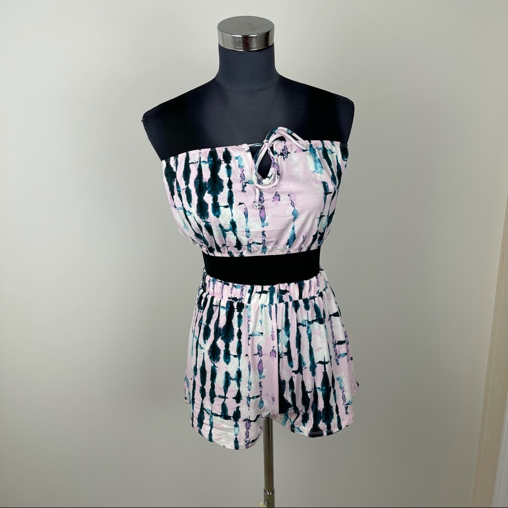 Two Piece Tye Dye Shorts Set